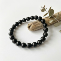 Black Obsidian Beads Bracelet
