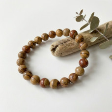Brown Jasper Beads Bracelet
