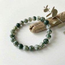 Moss Agate Beads Bracelet