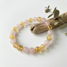 Citrine & Rose Quartz Healing Bracelet