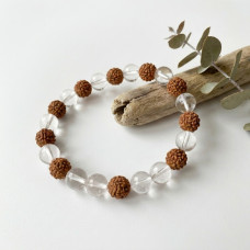 Crystal Rudraksha Beads Bracelet