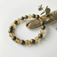 Pyrite & Citrine Combo Beads Bracelet Pyrite & Citrine Combo Beads Bracelet