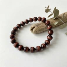 Red Tiger Eye Beads Bracelet