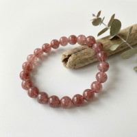 Strawberry Quartz Beads Bracelet