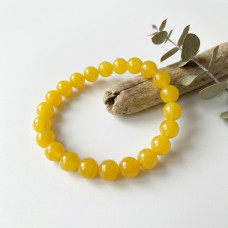 Yellow Jade Beads Bracelet