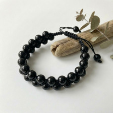 Black Agate Beads Bracelet