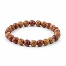 Brown Jasper Beads Bracelet