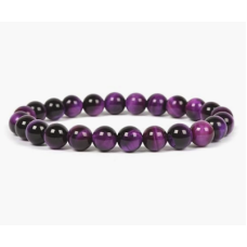 Purple Tiger Eye Beads Bracelet 