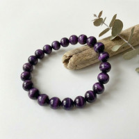 Purple Tiger Eye Beads Bracelet Purple Tiger Eye Beads Bracelet