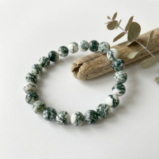 Tree Agate Beads Bracelet