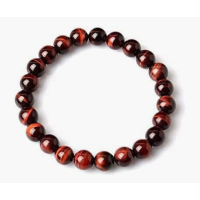 Red Tiger Eye Beads Bracelet 