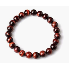 Red Tiger Eye Beads Bracelet 
