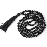 Black Obsidian Beads Mala