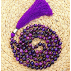 Purple Tiger Eye Beads Mala